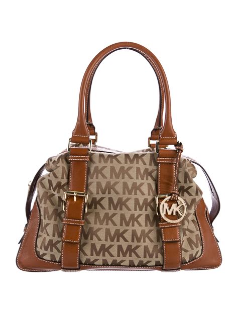 michael kors monogram handbags|michael kors canvas shoulder bag.